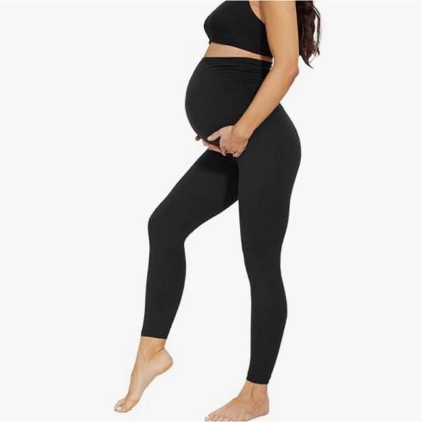 Comfortable Fit: Designed with a stretchy waistband to accommodate growing bellies.
