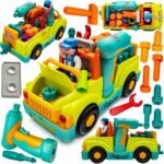 Un juego de automóvil interactivo diseñado para que los niños practiquen torcer y desenroscar piezas, mejorando las habilidades motoras .