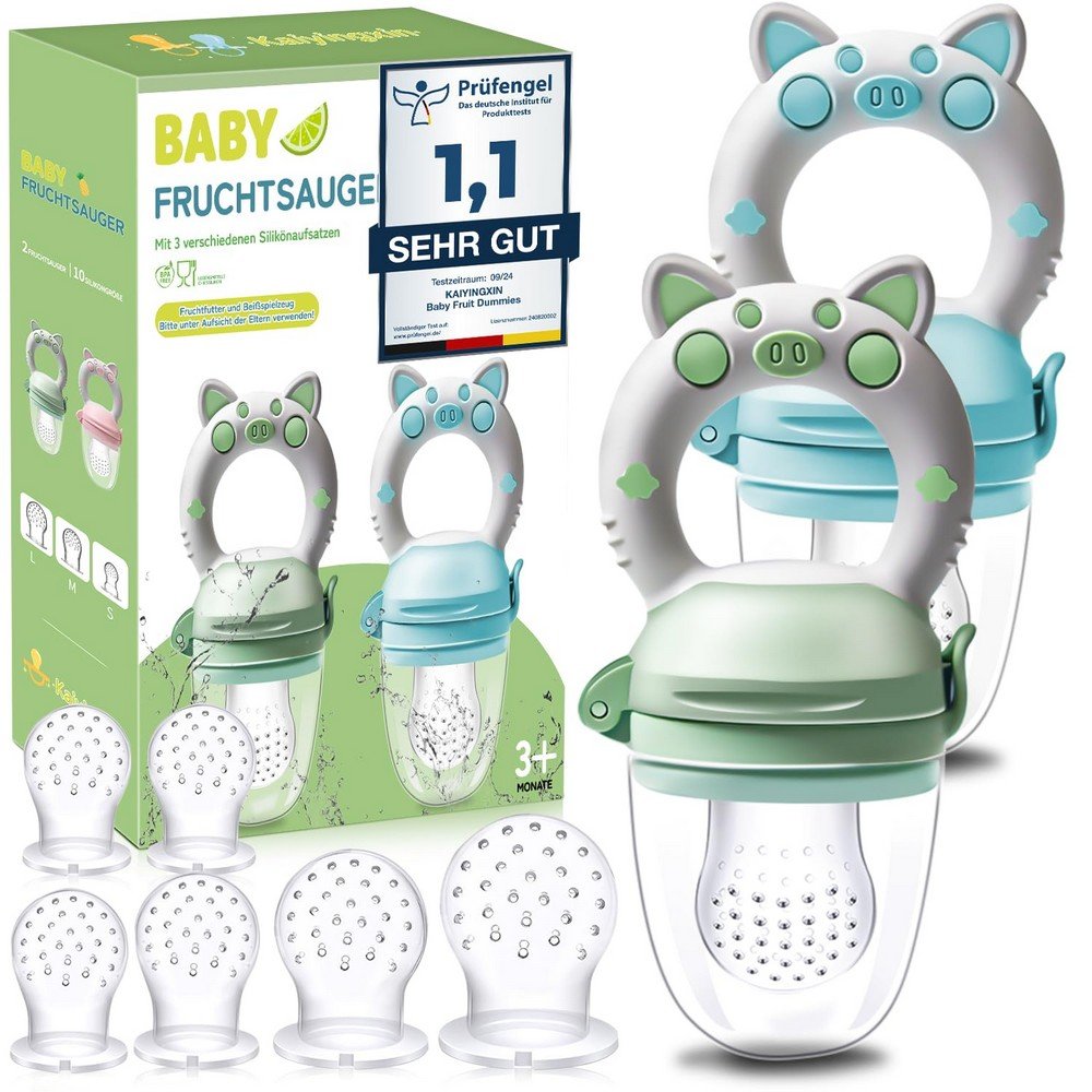 baby fruit dummies pack of 2 fruit dummies Conception en maille ou en silicone: Permet aux bébés de mâcher et de sucer de petits morceaux de fruits sans risque d'étouffement.