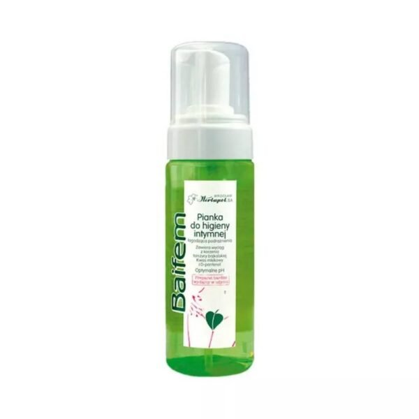 Bayfem foam for intimate hygiene – intended for daily intimate care and hygiene.