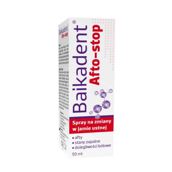Baykadent Afto-stop helps relieve pain that occurs with minor changes in the mucous membrane, for example, with an aphthous ulcer.