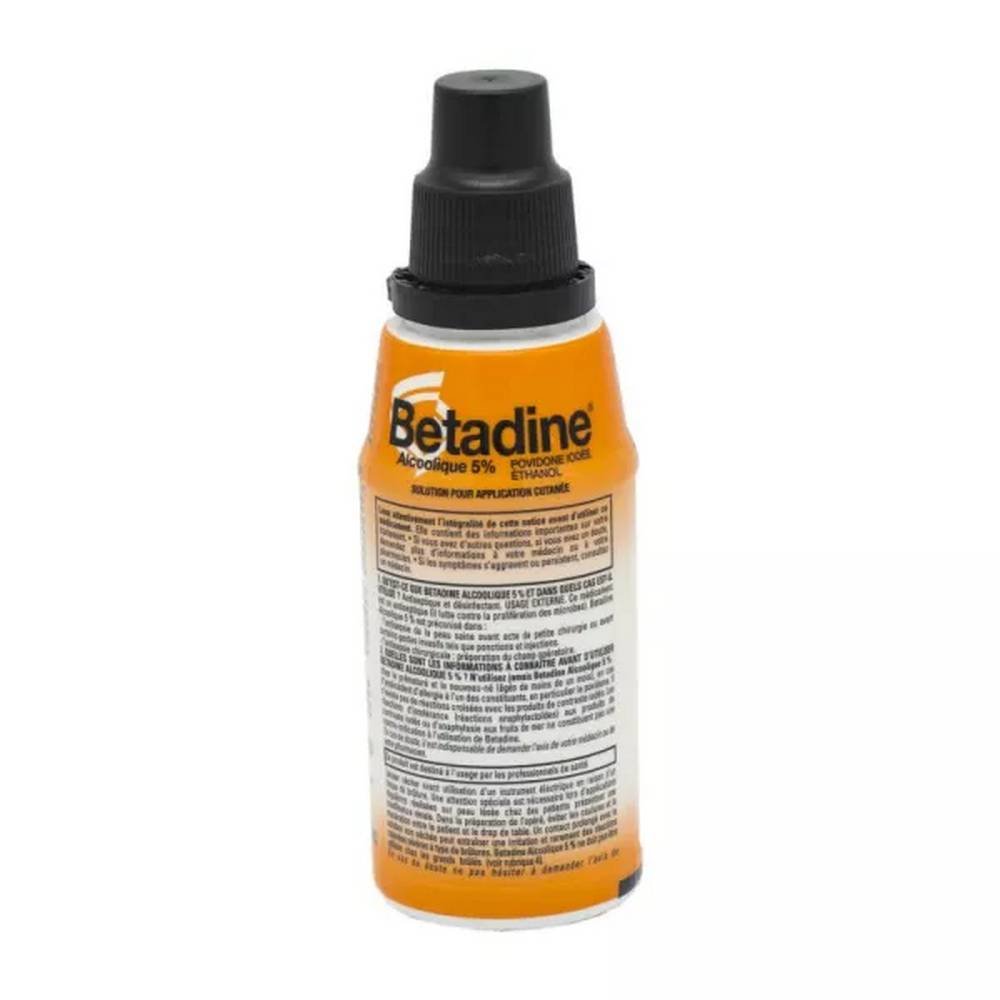 betadine alcoholic 5 solution 125 Antisepsia, limpieza postoperatoria - A partir de 1 año