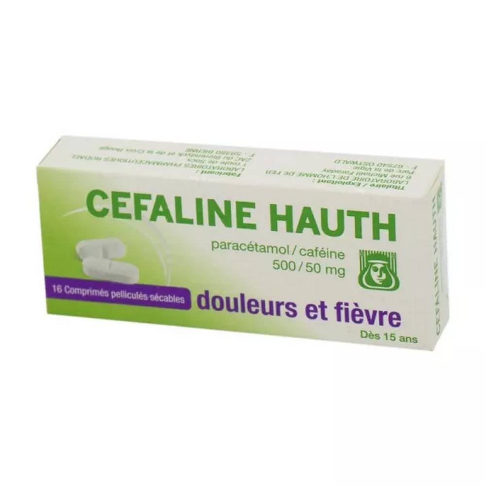 cefaline hauth paracetamol 500 mg caffeine 50 mg 16 Боль и лихорадка - С 15 лет