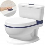 This potty features a fun melody function to encourage potty training, with a comfortable design and sturdy base for stability. It’s easy to clean and includes a removable inner pot for convenience.