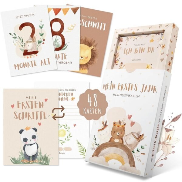 Creative Design: Beautifully illustrated cards to mark key milestones.