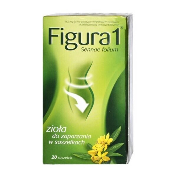 Figure 1, fix - a medicine in the form of a herbal mixture containing senna leaf, for use in constipation.