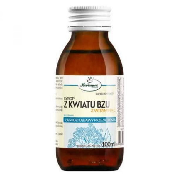 Elderflower syrup with vitamin C helps relieve cold symptoms, helps with coughs and hoarseness, and supports the body's natural immunity.