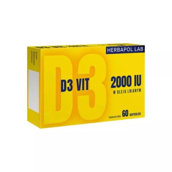D3 Vit 2000 w oleju lnianym supports the proper functioning of the immune system and helps maintain healthy teeth and bones.