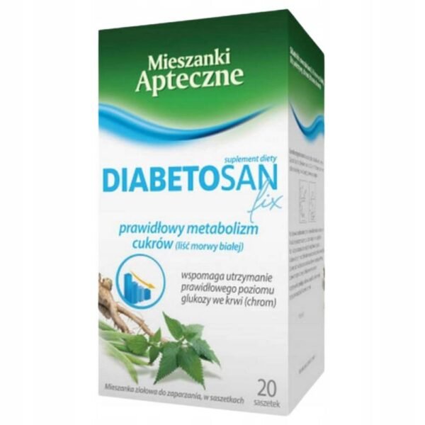 Diabetosan supports sugar metabolism, which can have a positive effect on maintaining proper blood sugar levels (white mulberry leaf) and influence insulin activity (chromium).