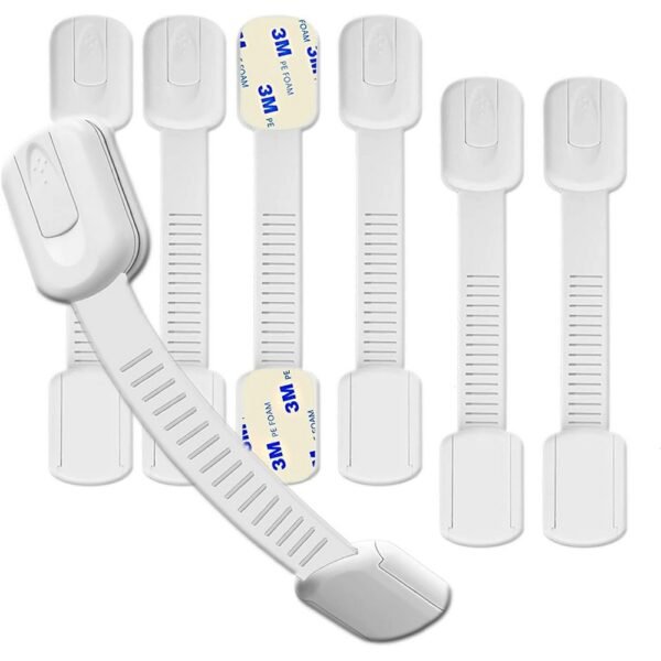Hion Pack of 6 Child Lock for securing cupboards and drawers from curious little hands.