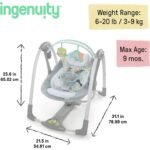 This versatile baby swing features five adjustable swing speeds to soothe and entertain infants.