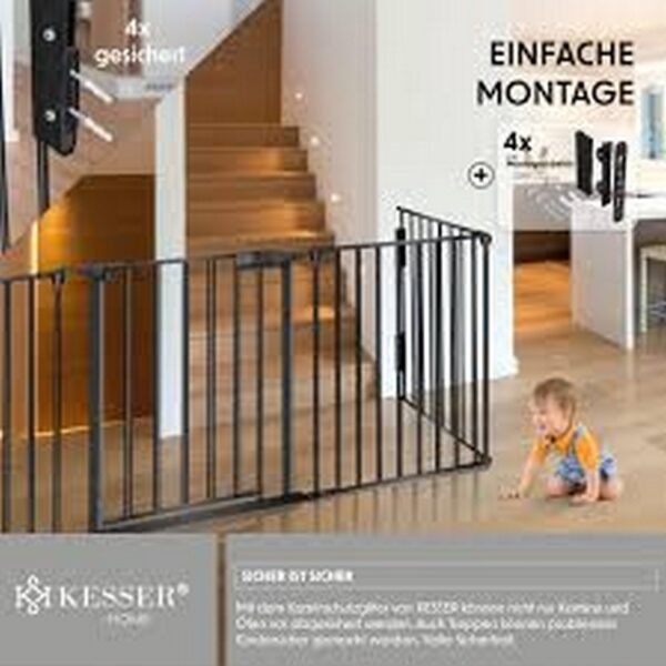 KESSER® Fireplace Safety Gate with Door for protecting your little ones from fire hazards.
