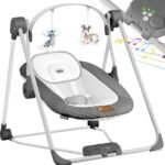 KIDIZ® Baby Rocker Baby Swing with 5 Speed Settings for providing soothing rocking motion that calms your baby.