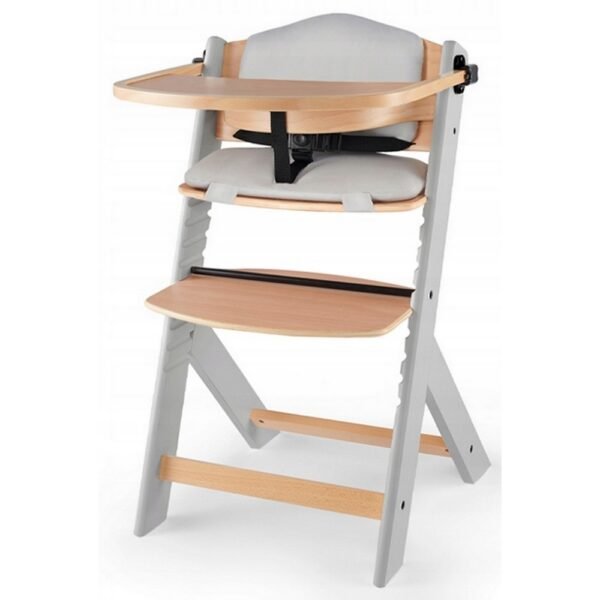 KINDERKRAFT ENOCK Wooden Feeding Chair is a versatile, adjustable chair made from durable wood, designed to grow with children from 6 months up to 10 years. It includes a removable, soft insert and adjustable footrest, offering comfort and support for babies and toddlers. Its modern, minimalist style complements various home interiors, and the chair transitions easily from a high chair to a standard chair as the child grows.