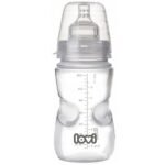 LOVI MEDICAL+ bottle is designed for infants aged 3 months and older, featuring a 250 ml capacity. This bottle includes a specially designed pacifier that promotes natural feeding and supports healthy oral development. The ergonomic shape and anti-colic system ensure a comfortable feeding experience for both babies and parents.