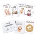 Complete Set: Includes 50 beautifully designed cards for capturing important milestones.