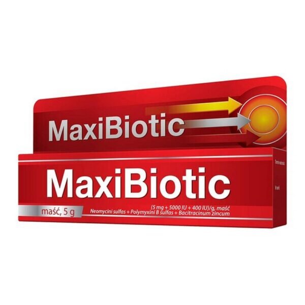 Maxibiotic is a drug in the form of an ointment with an antibacterial effect for topical application to the skin for minor wounds, ulcers and burns.