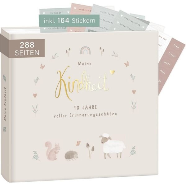 mintkind® "Meine Kindheit" Memory Album Forest Design – a charming memory album designed to capture and preserve childhood memories. Featuring a beautiful forest-themed design, it provides ample space for photos and special moments from a child's early years