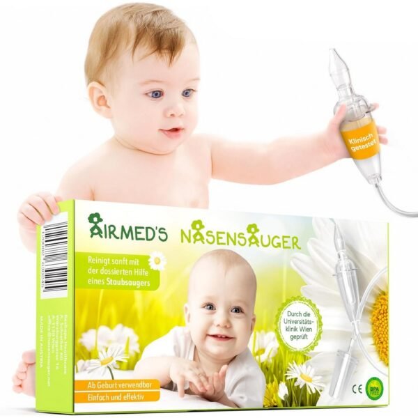 Gentle and Effective Suction: This nasal aspirator is designed to gently remove mucus from a baby's nose, helping them breathe more easily, especially during colds or allergies. It provides effective suction without causing discomfort to the child.