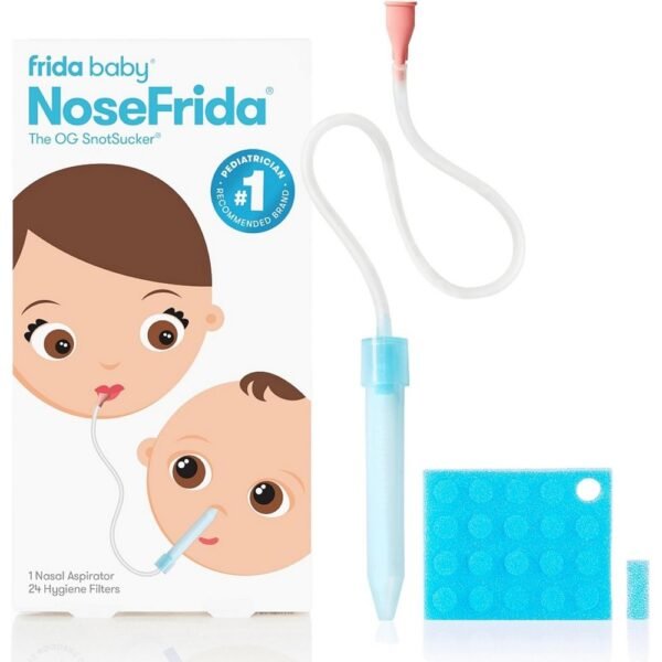Effective Nasal Relief: This nasal aspirator is designed to provide gentle and effective relief for babies suffering from nasal congestion. It helps parents safely remove mucus from the baby’s nose, making it easier for them to breathe, especially during colds or allergies.