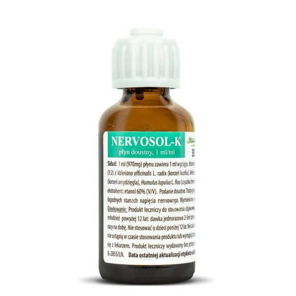 Nervosol K is a herbal medicine traditionally used as a sedative for mild states of nervous tension.