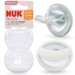 The NUK MommyFeel Baby Dummy is suitable for infants aged 0-9 months. It features a soft silicone nipple that closely resembles the shape of a mother’s breast, promoting natural sucking behavior. The dummy is BPA-free and designed to be gentle on sensitive skin.