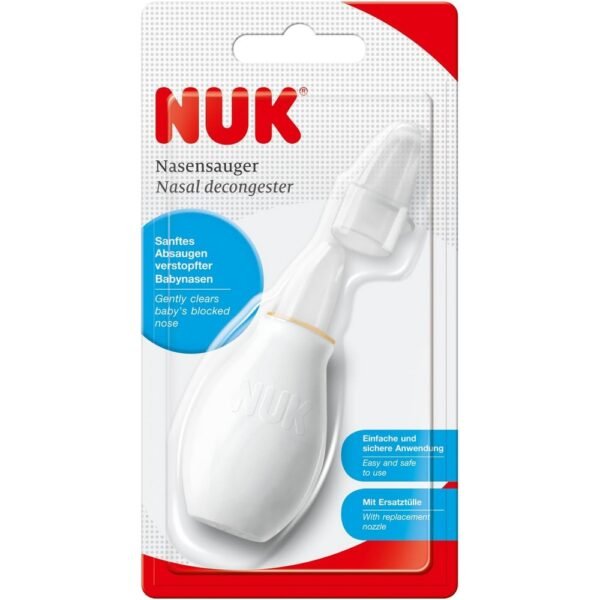 Gentle Suction: The nasal decongester is designed to gently remove mucus from a baby's nose, helping to clear nasal passages and improve breathing. This is particularly useful during colds or allergy seasons.