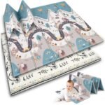 This double-sided foam mat features vibrant and playful designs, perfect for babies and toddlers.