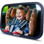 Onco Baby Car Mirror provides a wide, clear view of your baby while driving for added peace of mind.