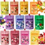 OWOLOVO Mix of Fruit Mousse for Children TUBES 12x200g offers a variety of 12 delicious fruit flavors, perfect for kids and adults. These ready-to-go fruit purees come in easy-to-use tubes, making them ideal for school lunches or snacks on the go. Each pack contains 12 tubes of 200g, providing a fun and healthy way to enjoy fruits daily.
