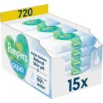 Pampers Harmonie Aqua Baby Wipes are made with 99% pure water, providing gentle care for your baby’s delicate skin.