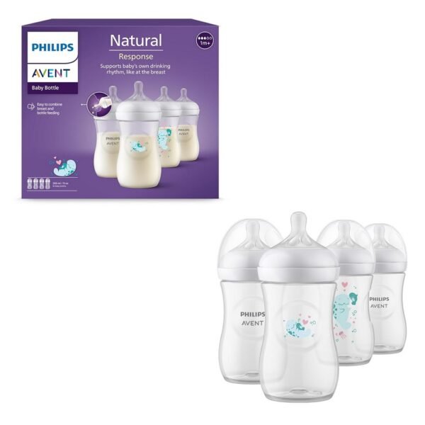 Complete Set: Includes 4 baby bottles designed for a natural feeding experience.