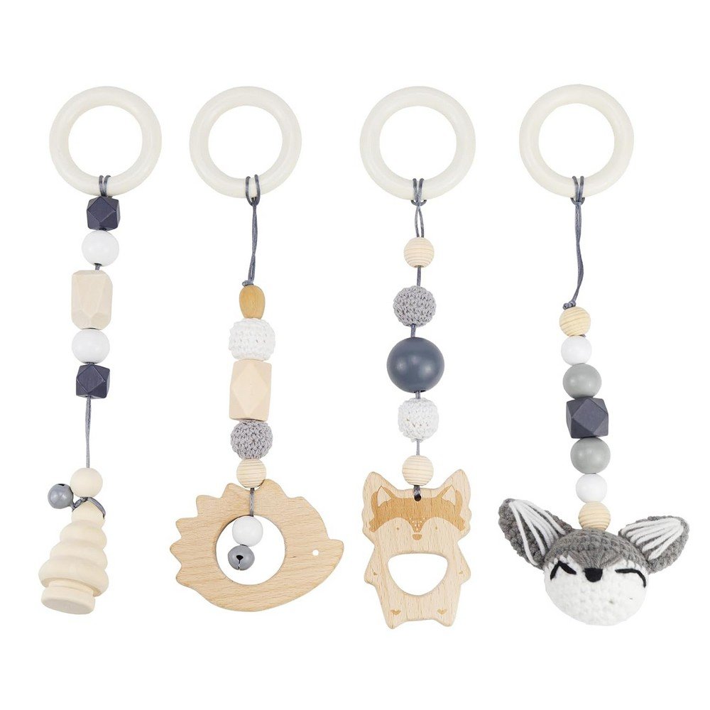 play arch baby toy from 0 months 4 pieces play arch baby Cette arche de jeu polyvalente comprend quatre jouets attrayants conçus pour stimuler le développement sensoriel des nourrissons dès la naissance.