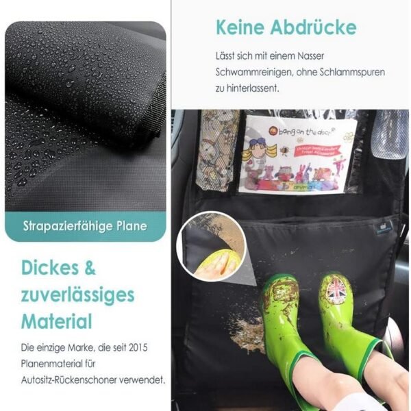 Termichy Car Seat Back Protector Kick Mat is designed to shield your car's upholstery from scuff marks and dirt, ensuring a clean and pristine interior.