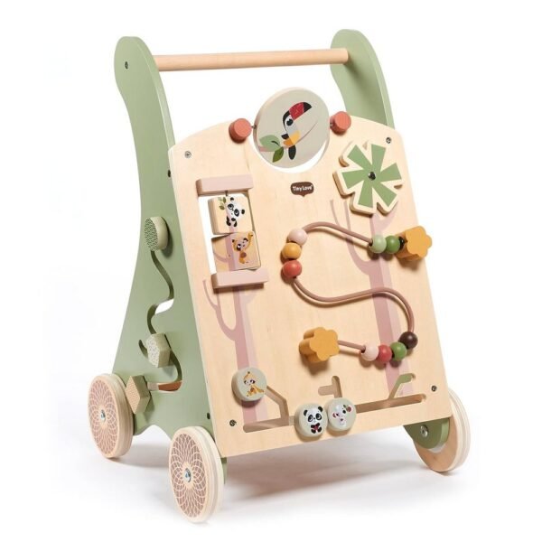 This wooden baby walker is designed to support your child's first steps while promoting balance and coordination.