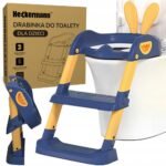 This children's toilet seat cover ladder features a non-slip footrest to help little ones reach the toilet safely. The design ensures stability and comfort, making it easier for children to transition to using the toilet independently.