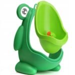 This playful frog-shaped wall-mounted urinal is designed for boys, making potty training fun and engaging. Its compact design is easy to install, promoting independence while encouraging proper hygiene habits.