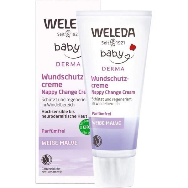 Gentle and Soothing Formula: This cream is formulated with natural ingredients, including white mallow extract, known for its soothing properties. It helps to calm and relieve irritation, making it suitable for sensitive baby skin.