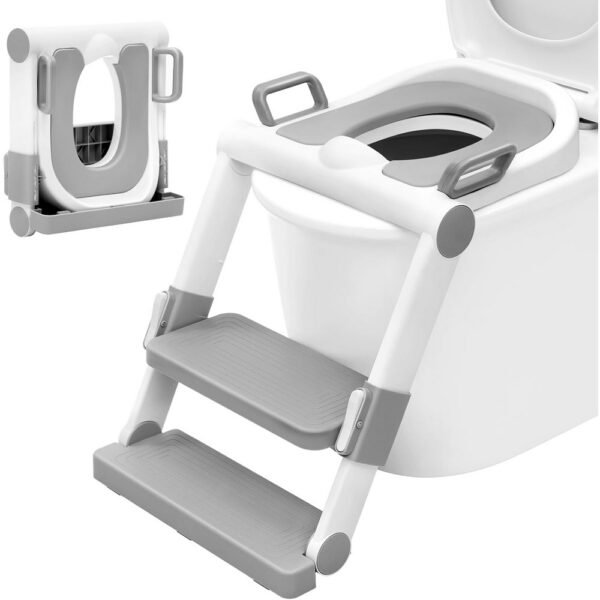 Integrated Stairs: Provides safe access for children to reach the toilet.