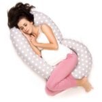 A Croissant Pregnancy Pillow for Pregnant Women – Ergonomically designed U-shaped pregnancy pillow offering full-body support to relieve pressure on the back, hips, and belly during sleep. Ideal for expectant mothers seeking comfort and better rest.