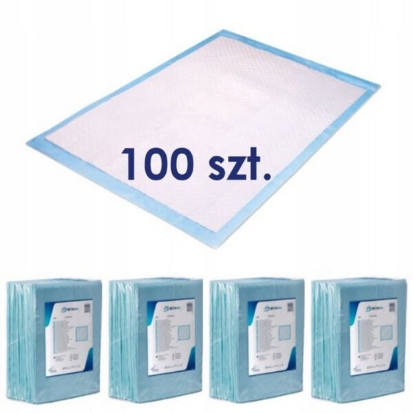 Absorbent Changing Pads 40x60cm HYGIENE STRONG ZARYS 100 pcs – Highly absorbent changing pads, sized 40x60 cm, designed for maximum hygiene and protection, ideal for baby care or medical use with strong leakage prevention.