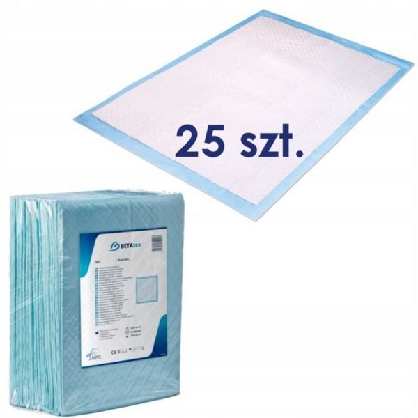 Absorbent Pads 60x90 cm Hygienic STRONG BETATEX by ZARYS 25 pcs – Highly absorbent hygienic pads, measuring 60x90 cm, designed for maximum protection and comfort. Ideal for medical or personal use with strong leakage prevention.