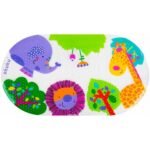 A durable anti-slip bath mat measuring 69 x 39 cm, designed to provide safety and stability for children during bath time.