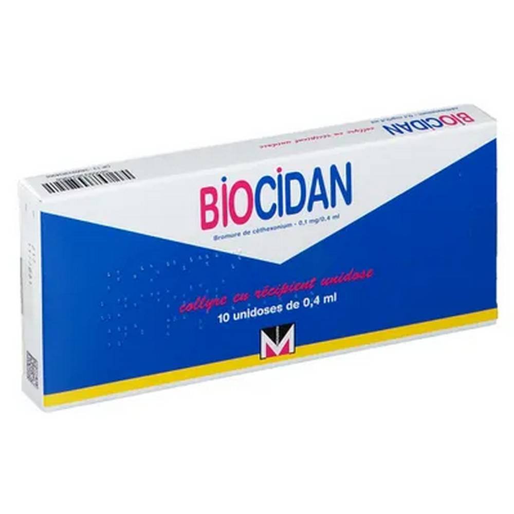 biocidan 10 menarini Trastornos oculares superficiales - A partir de 30 meses