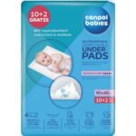Canpol Disposable Multifunctional Hygiene Pads 90x60cm 10+2 78/002 – Large, absorbent disposable pads designed for various hygienic uses, providing reliable protection with a pack of 12 pads (10+2 extra).