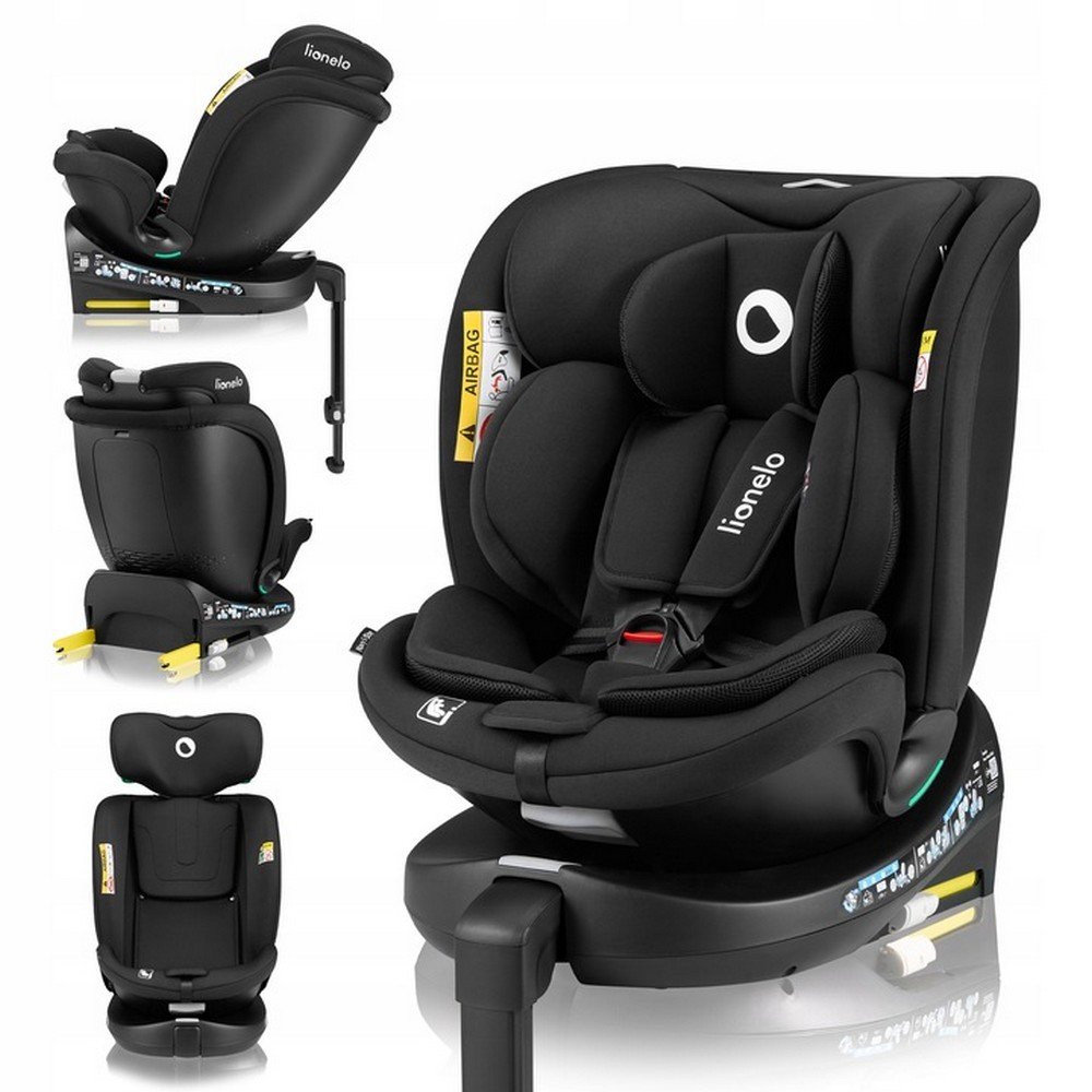 car seat swivel base isofix leg 40 150cm lionelo navy i size The Lionelo Navy i-Size car seat features a 360° swivel base and ISOFIX leg for easy installation and secure positioning. Designed for children from 40 to 150 cm, it ensures safety, comfort, and practicality throughout the growing stages.