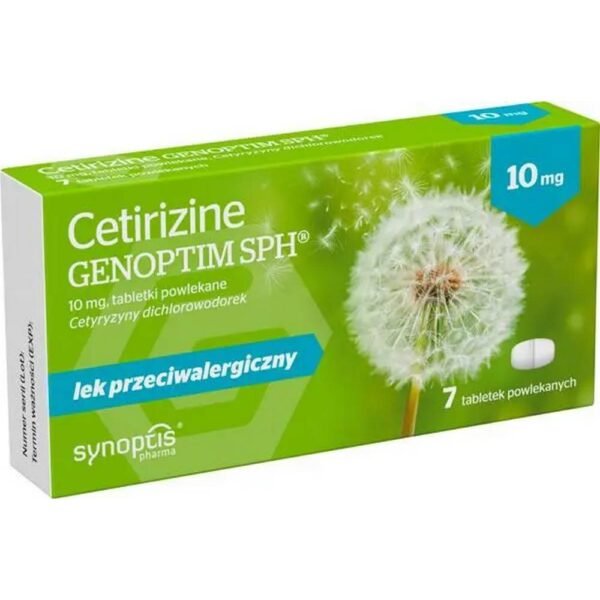 symptoms concerning the nose and eye-CCetirizine Genoptim 10 mg,7