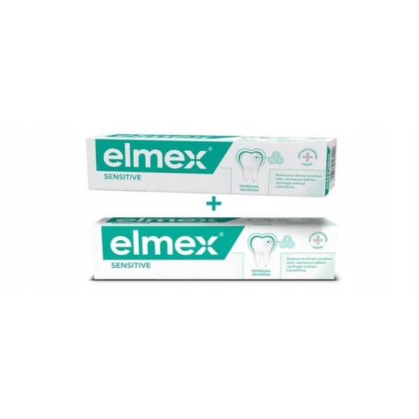 Elmex Sensitive Toothpaste (2 x 75ml) is specially formulated for sensitive teeth. It helps protect against tooth sensitivity while providing cavity protection and enamel care with its active ingredient, amine fluoride.