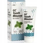 GC Tooth Mousse Paste Remineralizing Mint, 40 g, designed to help remineralize and protect tooth enamel, reduce sensitivity, and maintain oral health. Contains Recaldent™ (CPP-ACP) to strengthen teeth. Fluoride-free and ideal for daily use.