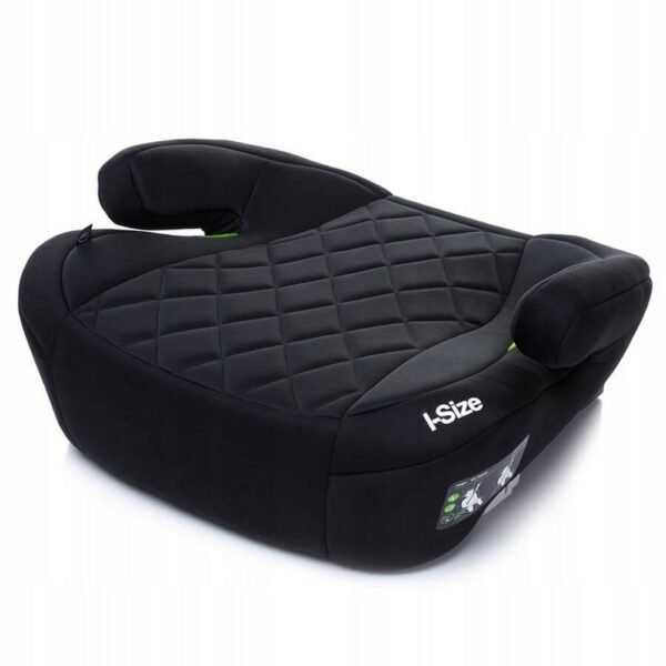 The ISOFIX i-Size Hi Fix booster pad is designed to provide extra comfort and secure positioning for children during car rides. Compatible with ISOFIX systems, it ensures safe installation and proper seat belt alignment for growing children.